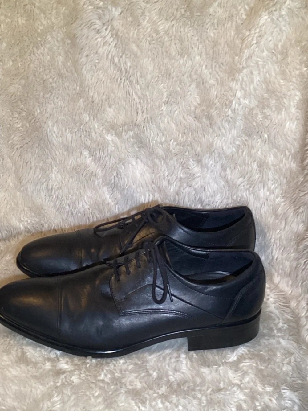 ECCO Men citytray Black Leather Lace-Up Oxfords size 10.5